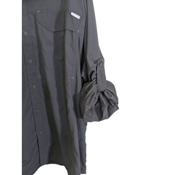Columbia Omni Shade Fishing Hiking Shirt Mens Size 4X Gray Vented Long Sleeve - Picture 3 of 5